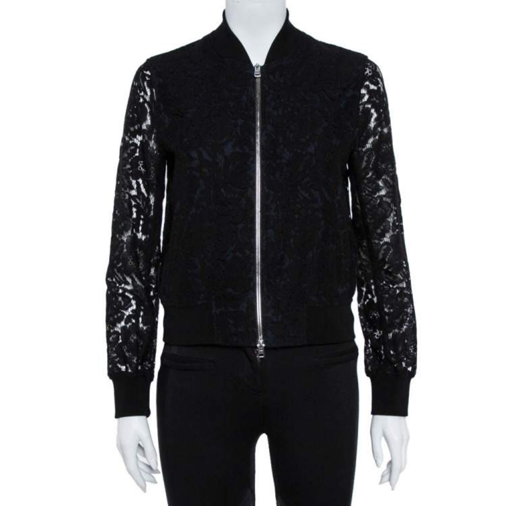 $448 NWOT Diane Von Furstenberg Kennadie Lace Bomber Jacket S
